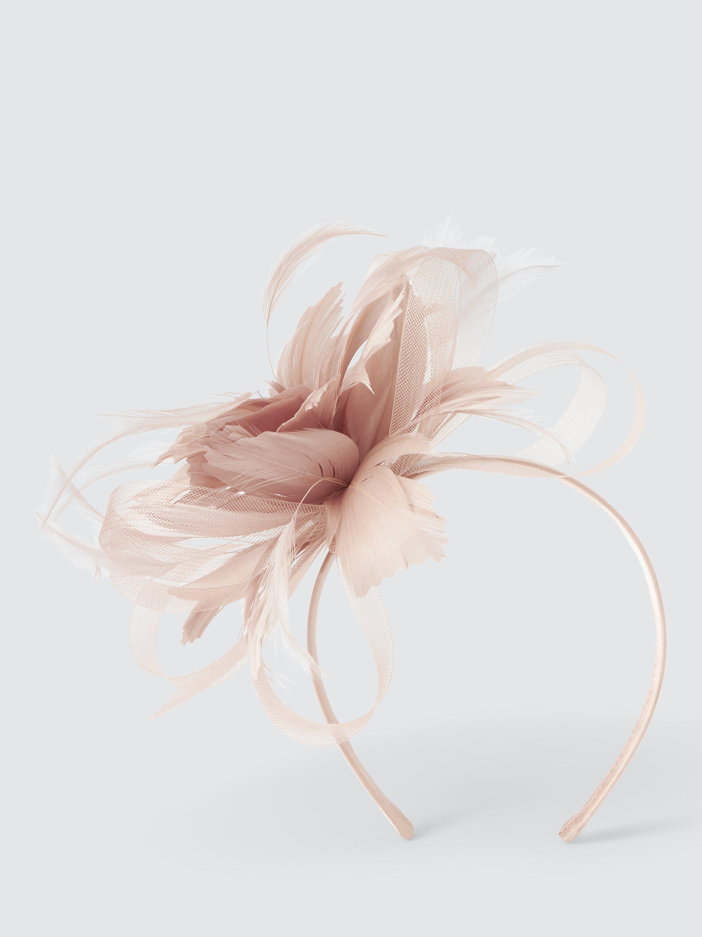 John Lewis Aurora Looped Fascinator, Sorbet