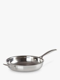 Le Creuset 3-Ply Uncoated Stainless Steel Frying Pan with Helper Handle, 28cm, Stainless Steel
