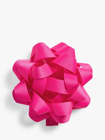 John Lewis Fabric Gift Bow, Pink, Pink