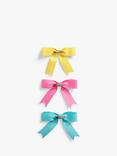 John Lewis Fabric Clip Gift Bows, Pack of 3, Multi