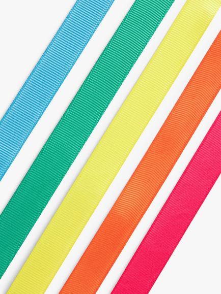 John Lewis Brights Gift Ribbons, Set of 5, Multi - view 2, Multi