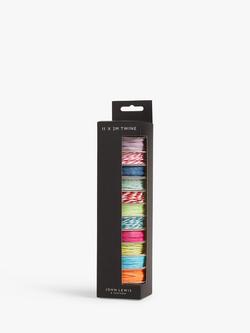 John Lewis Raffia Gift Twines, Pack of 11, Multi, Multi