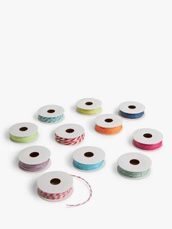 John Lewis Raffia Gift Twines, Pack of 11, Multi - view 2, Multi