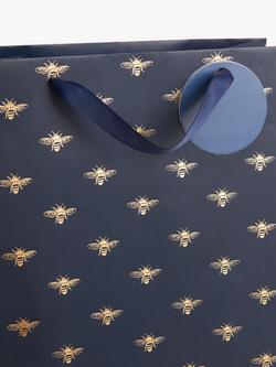 John Lewis Bee Gift Bag - view 2, Navy