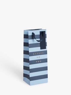 John Lewis Stripe/Spot Gift Bag, Blue, Blue