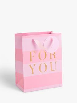 John Lewis Pink Spot Gift Bag, Pink, Pink