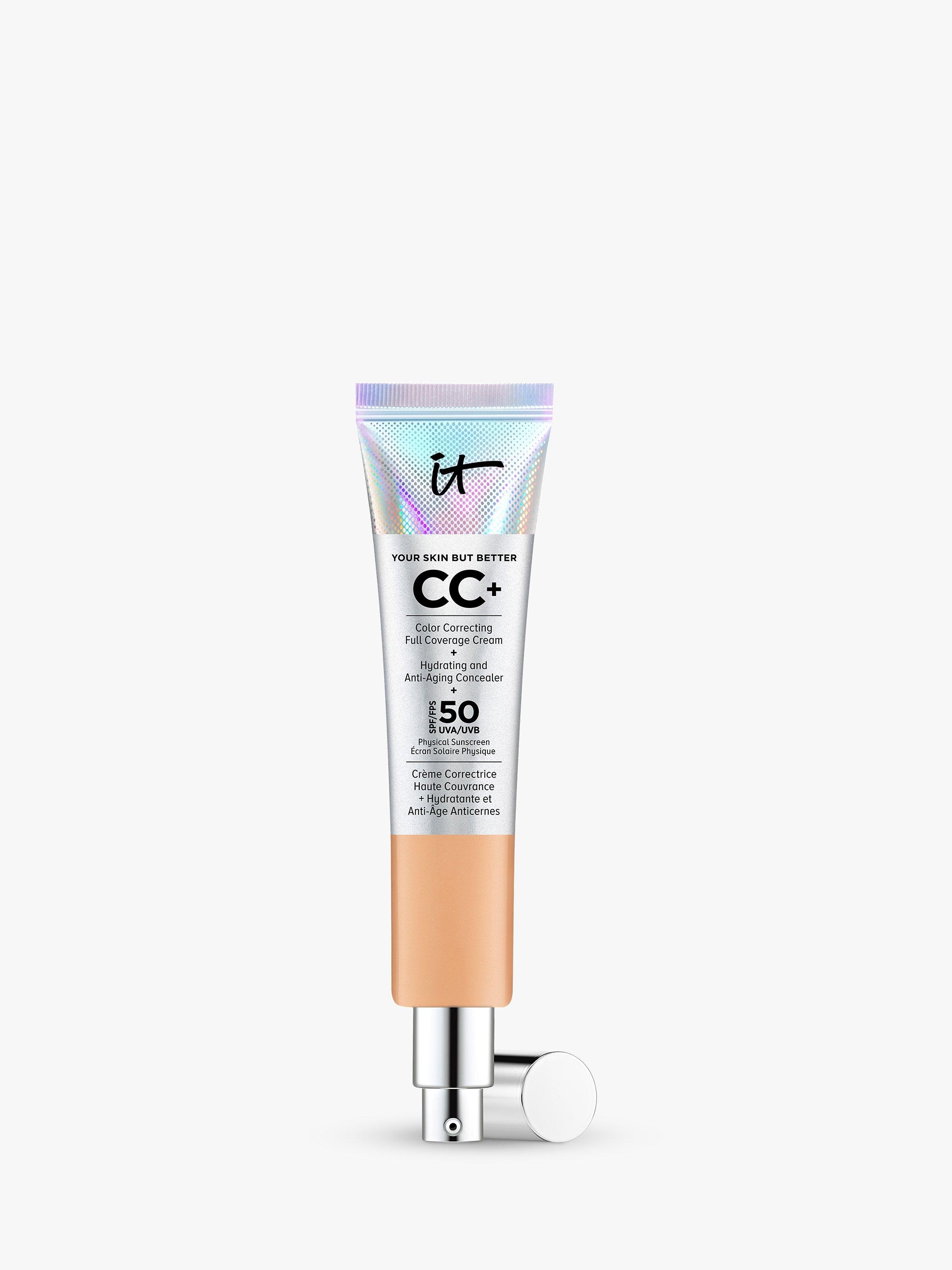 Product image 1 of 5, which shows IT Cosmetics Your Skin But Better CC+ Cream with SPF 50+ Supersize, Tan