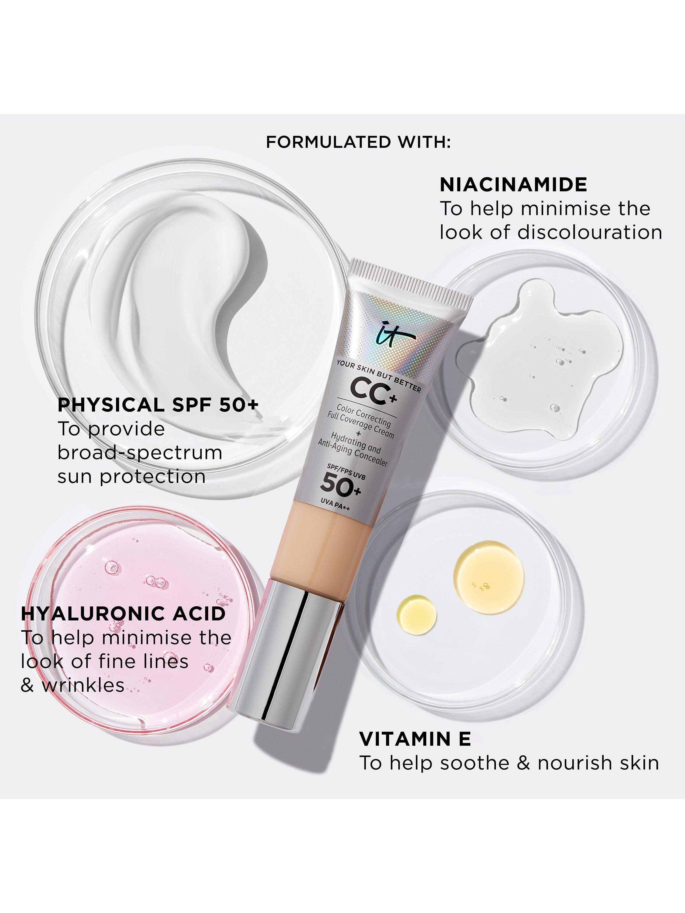 Product image 4 of 5, which shows IT Cosmetics Your Skin But Better CC+ Cream with SPF 50+ Supersize, Neutral Tan