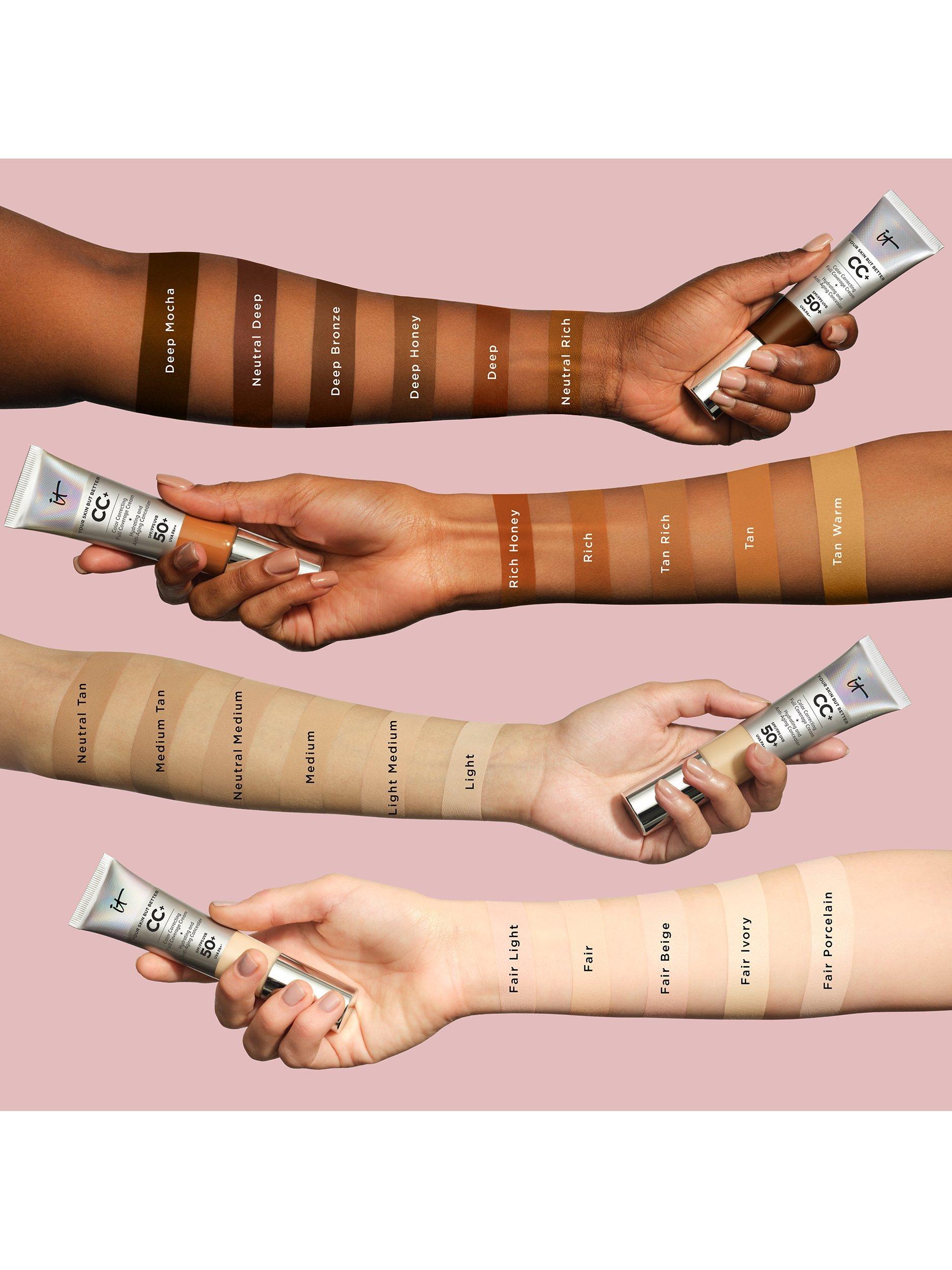Product image 3 of 5, which shows IT Cosmetics Your Skin But Better CC+ Cream with SPF 50+ Supersize, Neutral Tan