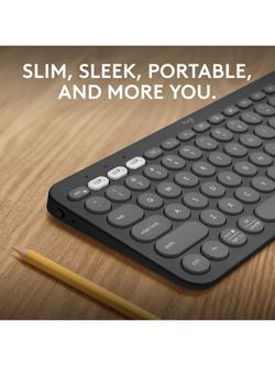 Logitech Pebble Keys 2 K380s Minimalist Keyboard - view 2, Graphite