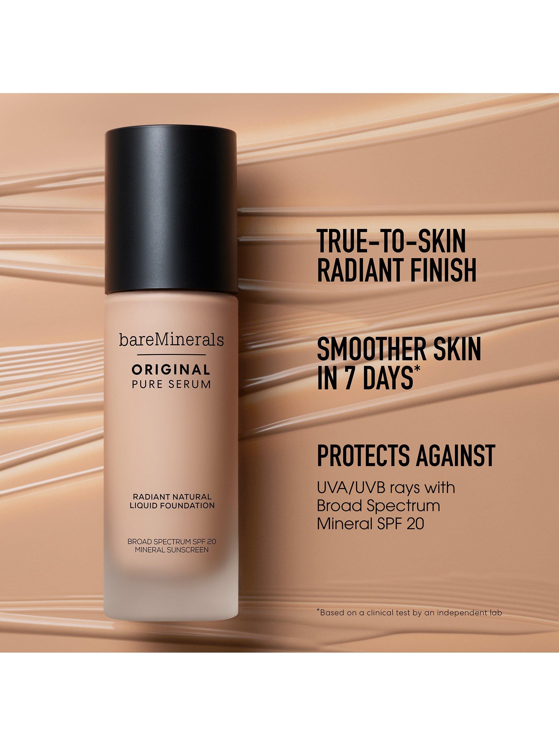 bareMinerals ORIGINAL Pure Serum Radiant Natural Liquid Foundation, Medium Deep Cool 1