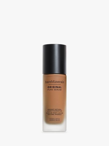 bareMinerals ORIGINAL Pure Serum Radiant Natural Liquid Foundation, Medium Deep Neutral 4.5