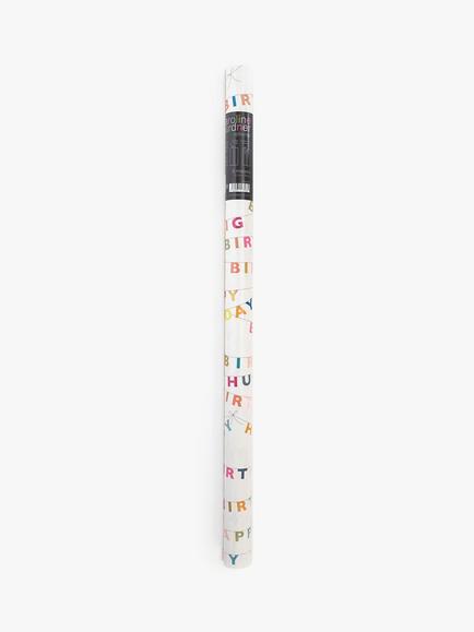 Caroline Gardner Birthday Bunting Wrapping Paper, 5m - view 2, Multi