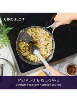 Circulon ScratchDefense Non-Stick Saucepan & Straining Lid - view 2, Grey