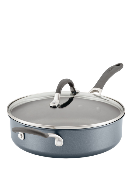 Circulon ScratchDefense Non-Stick Saute Pan & Lid with Helper Handle, 28cm, Grey