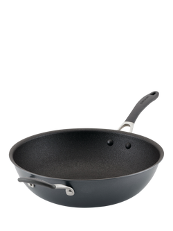 Circulon ScratchDefense Non-Stick Wok with Helper Handle, 34cm, Grey