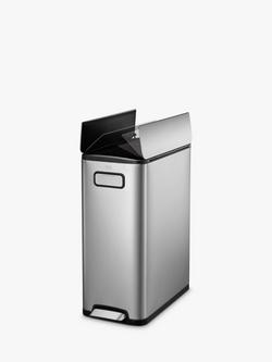 EKO Ecofly Pedal Bin, Stainless Steel, 45L - view 2, Stainless Steel