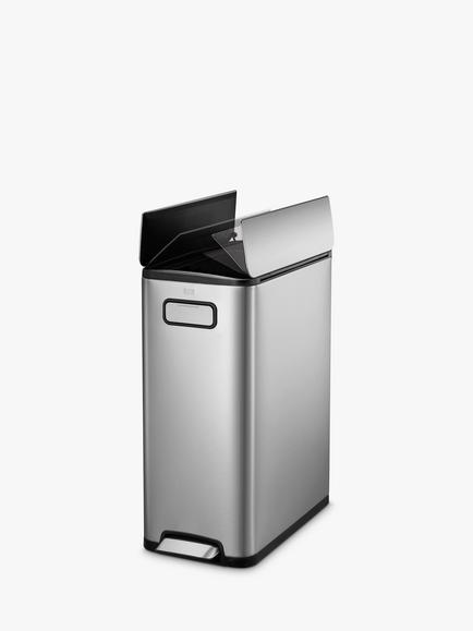 EKO Ecofly Pedal Bin, Stainless Steel, 45L - view 2, Stainless Steel