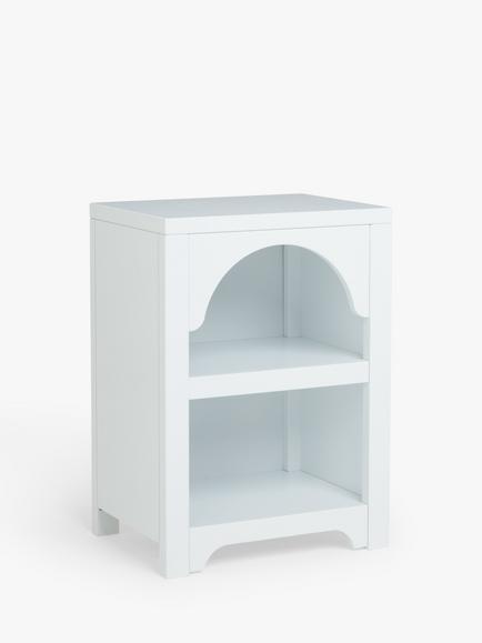 John Lewis Arc Nursery Bedside Table, White, White
