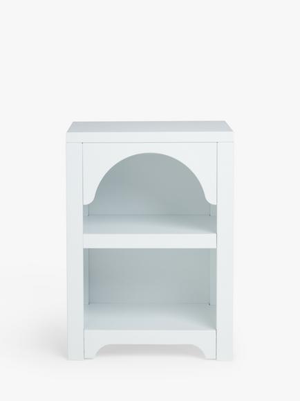 John Lewis Arc Nursery Bedside Table, White - view 2, White