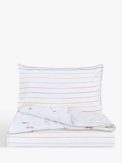John Lewis Little Farm Toddler Reversible Pure Cotton Duvet Cover and Pillowcase Set, Multi, Cotbed (120 x 140cm) - view 2, Multi