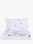 John Lewis Sail Away Print Reversible Toddler Pure Cotton Duvet Cover and Pillowcase Set, Multi
