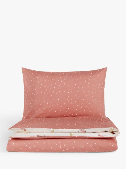 John Lewis Kids' Celestial Safari Pure Cotton Reversible Duvet Cover and Pillowcase Set, Multi - view 2, Multi