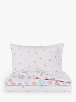 John Lewis Under the Sea Toddler Pure Cotton Duvet Cover and Pillowcase Set, Cotbed (120 x 140cm) - view 2, Multi