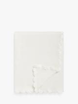 John Lewis Scalloped Cotton Baby Blanket, 100 x 80cm