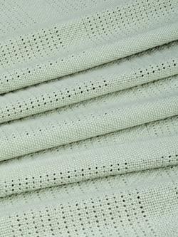 John Lewis Baby Cotton Cellular Blanket, 70 x 90cm - view 2, Mist