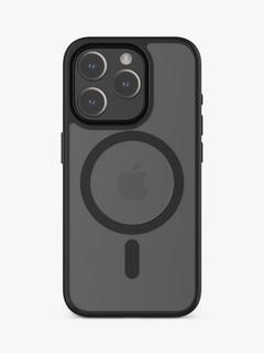QDOS Hybrid Soft & Snap Case for iPhone 15 Pro, Black Titanium