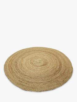 nkuku Braided Hemp Rug, Dia. 180 cm, Natural - view 2, Natural