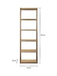 nkuku Marjori Narrow Shelf Unit, Natural