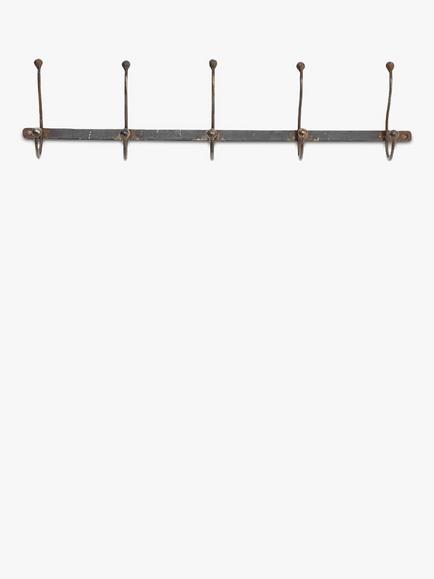 nkuku Rama 5 Hook Coat Rack, Iron, Grey