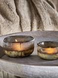 nkuku Janka Glass Tealights, Set of 2, Charcoal