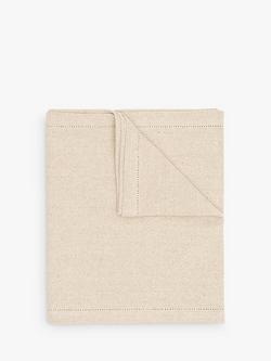nkuku Sanee Linen Blend Table Runner, 230cm, Natural, Natural