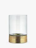 nkuku Rajura Hurricane Lantern Candle Holder, Brass