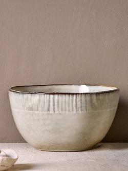nkuku Malia Stoneware Serving Bowl, 24cm, Cream - view 2, Cream