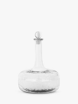 nkuku Anara Etched Recycled Glass Decanter, 750ml, Clear, Clear
