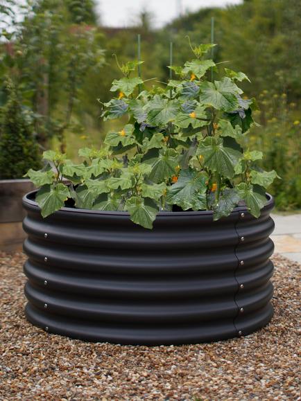 VegTrug VegTub Raised Bed Metal Planter, 92cm - view 2, Charcoal