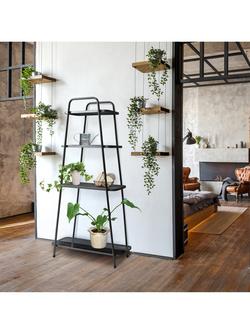 VegTrug Modern Steel Indoor/Outdoor Plant Stand, 4 Shelves, Metallic Grey - view 2, Metallic Grey