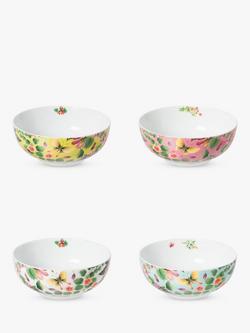 Designers Guild Ikebana Porcelain Cereal Bowl, Set of 4, 16.2cm, Multi, Multi