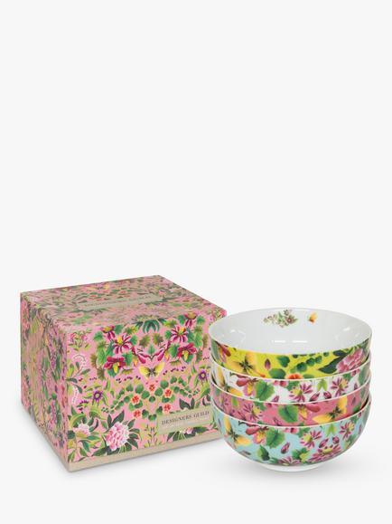 Designers Guild Ikebana Porcelain Cereal Bowl, Set of 4, 16.2cm, Multi - view 2, Multi