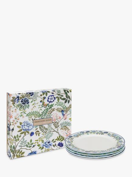 Designers Guild Porcelaine de Chine Porcelain Dinner Plate, Set of 4, 27cm, Multi - view 2, Multi