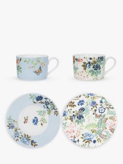 Designers Guild Porcelaine de Chine Porcelain Cup & Saucer, Set of 2, 220ml, Multi, Multi