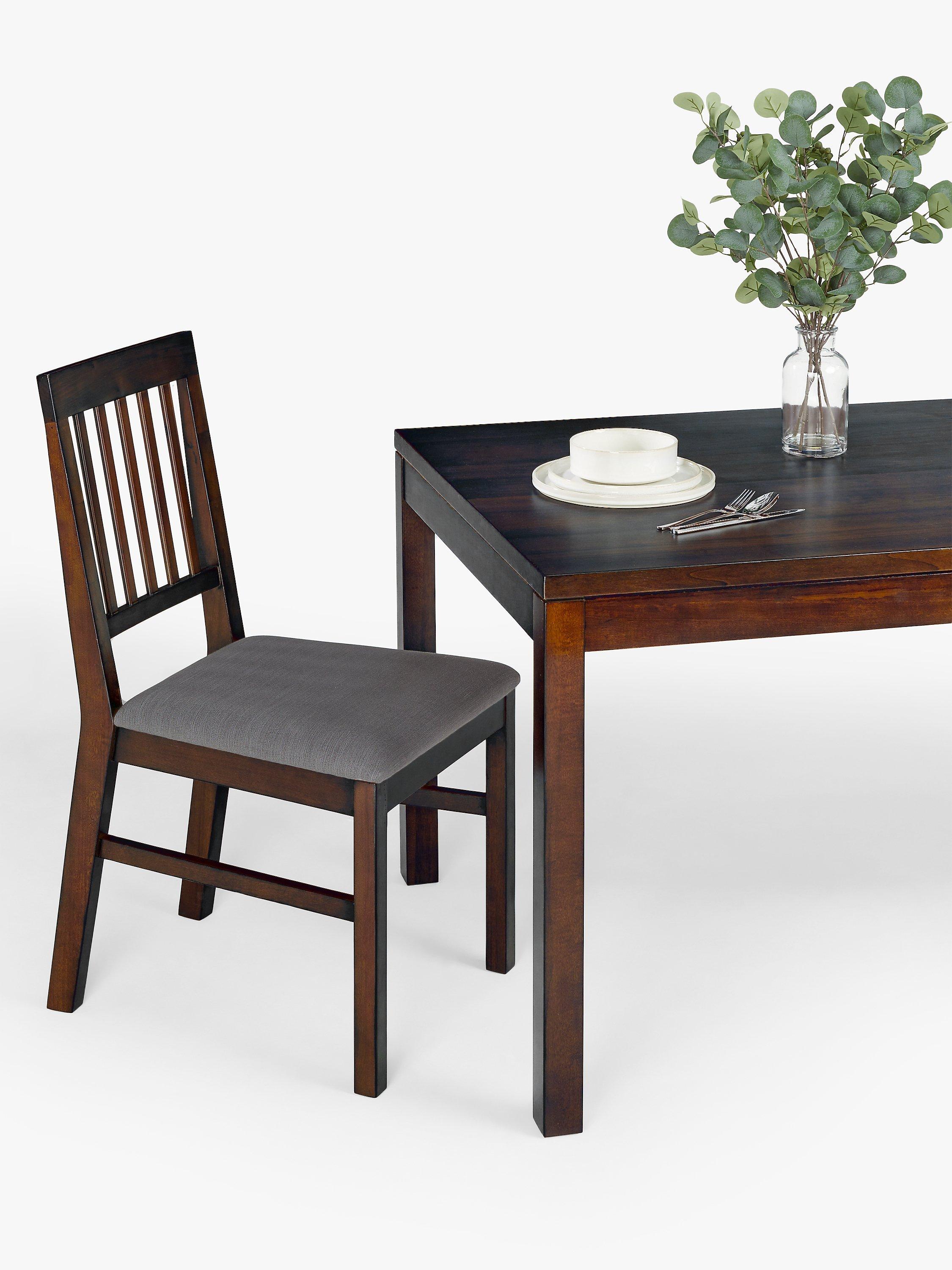 John Lewis Medan 6 Seater Fixed Dining Table, Dark Stain