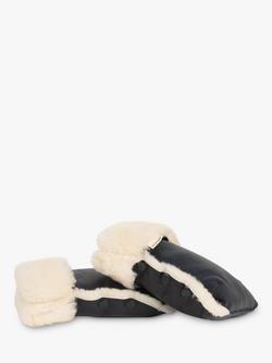 BINIBAMBA Coated Sheepskin Buggy Mittens - view 2, Milk