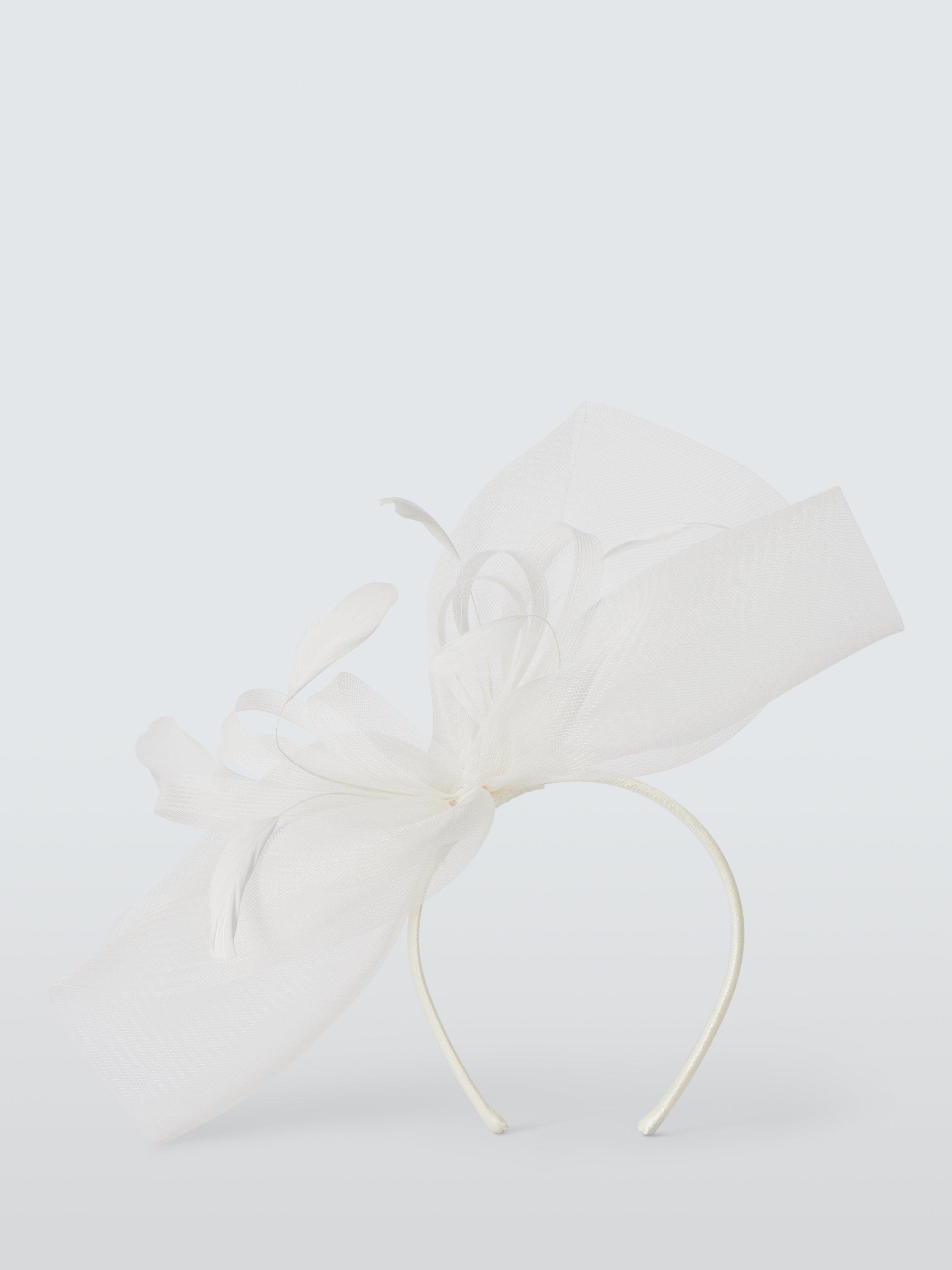 John Lewis Adele Curls & Feathers Fascinator, Ivory