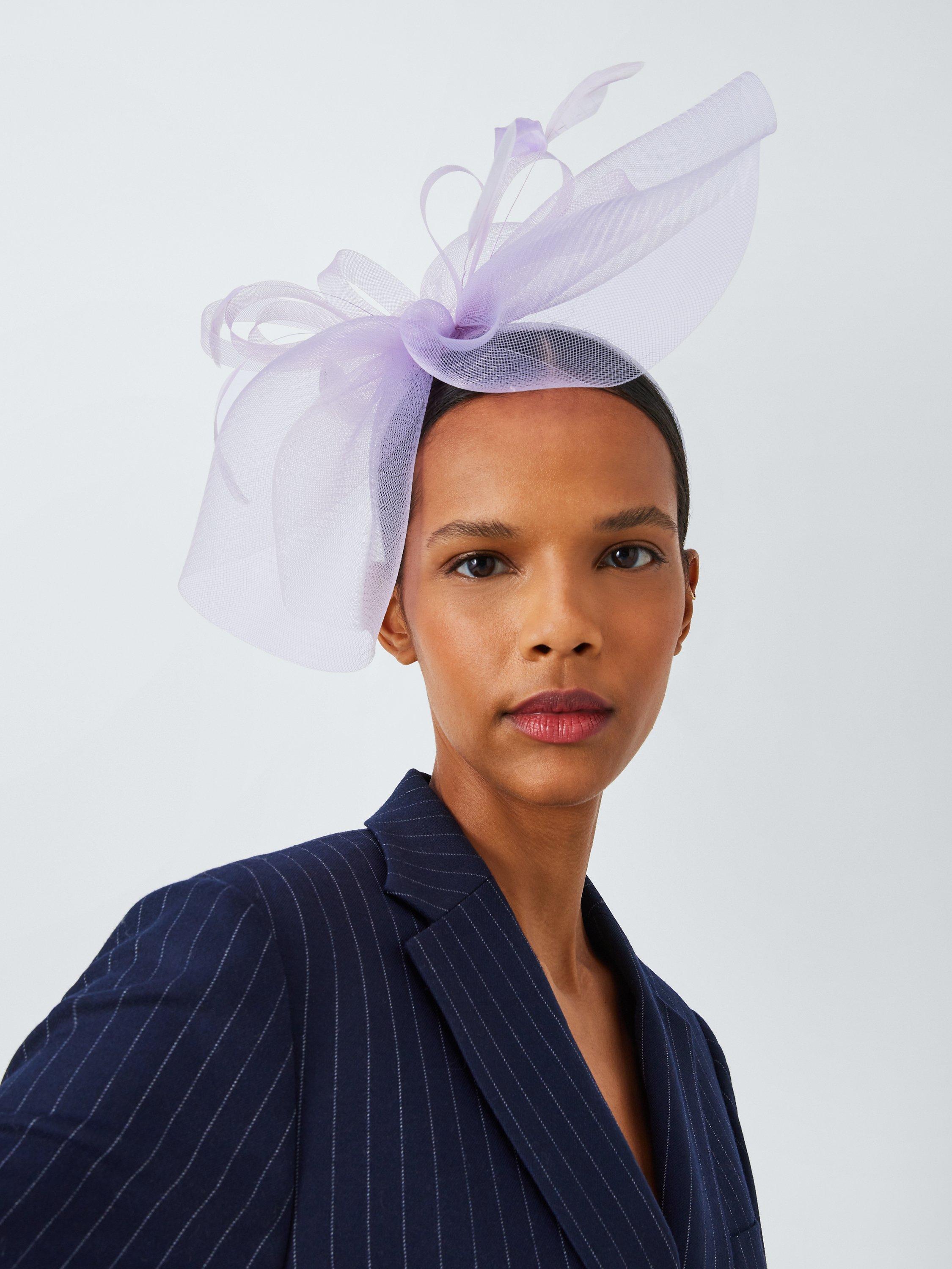 John Lewis Adele Curls & Feathers Fascinator, Wisteria