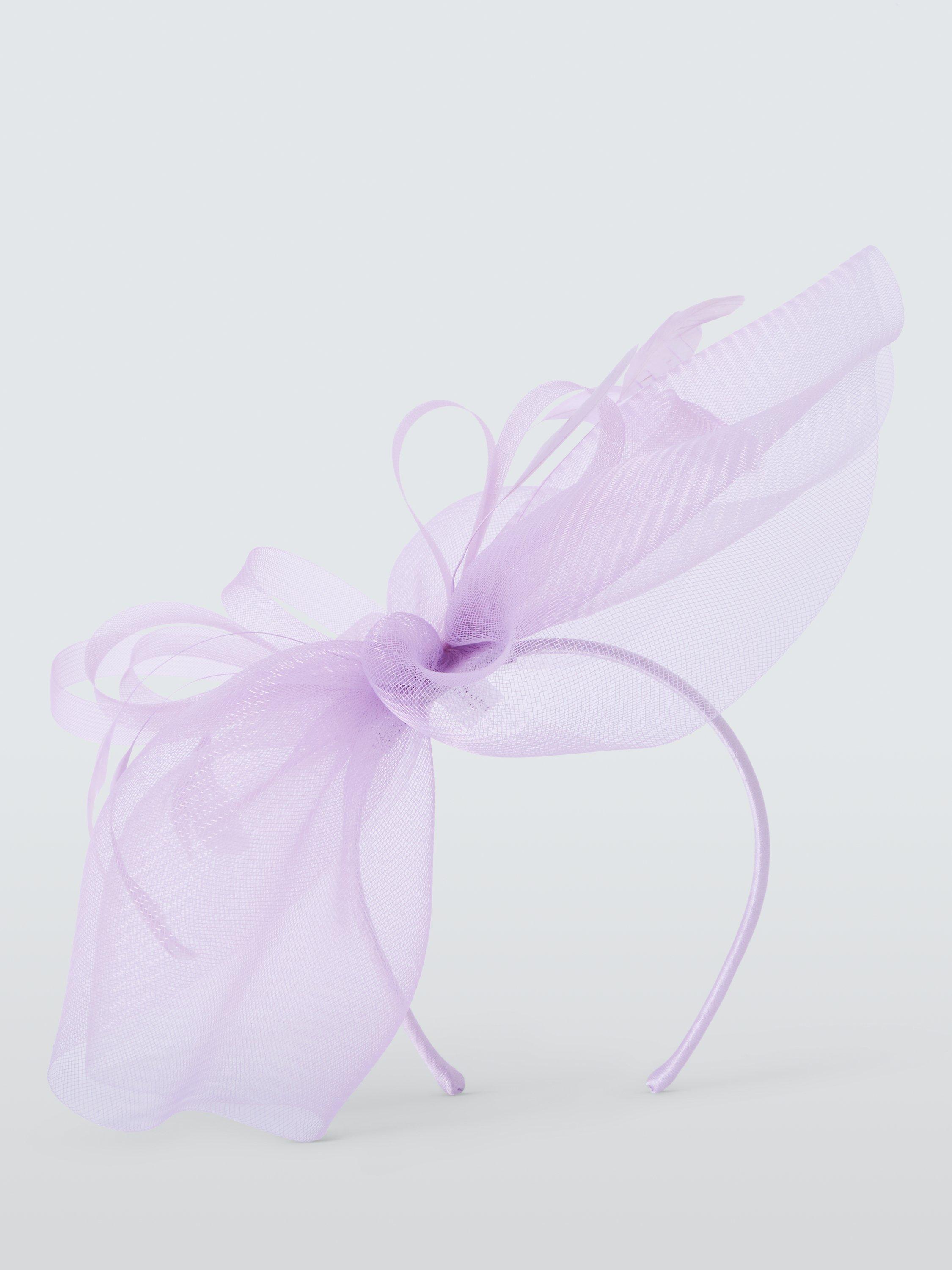 John Lewis Adele Curls & Feathers Fascinator, Wisteria